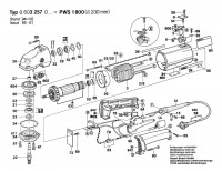 Bosch 0 603 257 003 Pws 1800 Angle Grinder 220 V / Eu Spare Parts